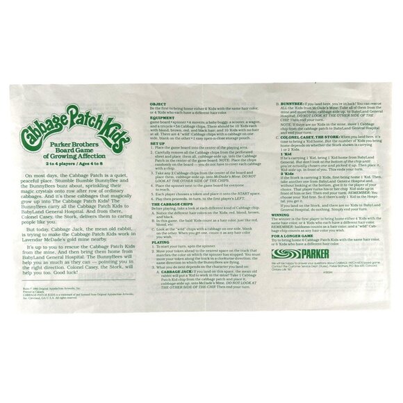 Vintage 1984 Cabbage Patch Kids Friends to the Rescue Board Game - Picture 10 of 16